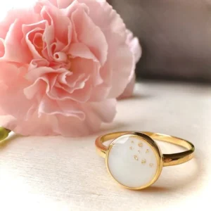 Ceres ring met bladgoud