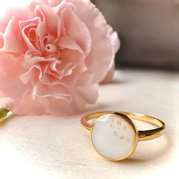 Ceres ring met bladgoud