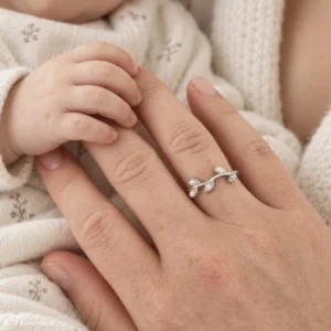Folia Ovata ring, Sterling Silver