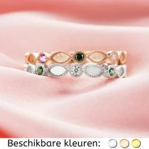 Ring met verschillende geboortesteentjes