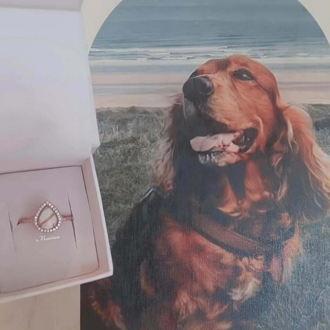 Druppelring met dierenvacht