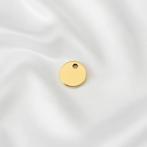 Ronde mini bedel voor gravure naar keuze