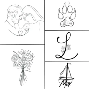 Gepersonaliseerde lijntekening - Digitaal ontwerp