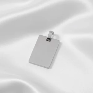 Rechthoekige gravurebedel RVS