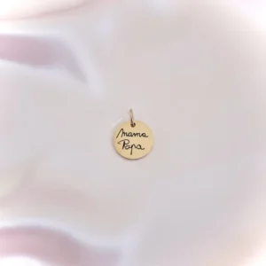 Ronde bedel met handschrift rose gold